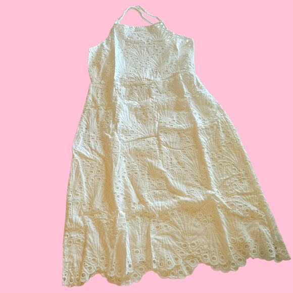 Andie The Roatan Midi Dress Eyelet White Feminine Summer Women's Size X-Large - Picture 9 of 9